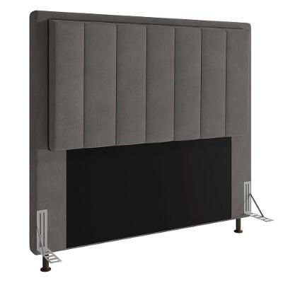 Cabeceira Opala Cama Box Casal 140cm Suede Grafite