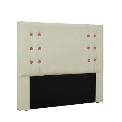 Cabeceira Gênova Para Cama Box King 195 Cm Corino Bege - D'rossi