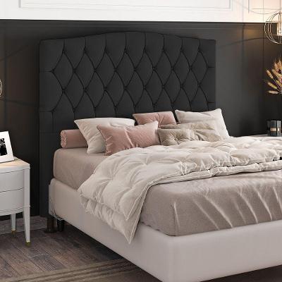 Cabeceira Greta Cama Box Casal 140cm Suede Preto