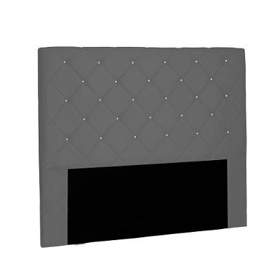 Cabeceira Tania Cama Box Solteiro 90Cm Suede Cinza