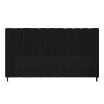 Cabeceira Cama Box King 195cm Corino Preto