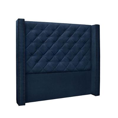 Cabeceira Vicenza Cama Box Solteiro 90Cm Suede Azul Marinho