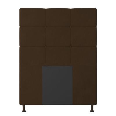 Cabeceira Cama Box Solteiro 90cm Suede Marrom