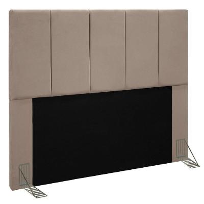 Cabeceira Casal King 193Cm Pérola D10 Suede Bege