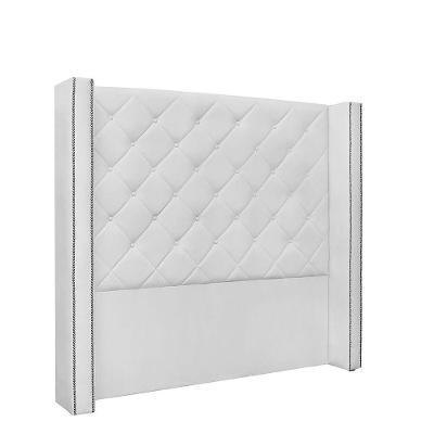Cabeceira Vicenza Cama Box King 195 Cm Corino Branco