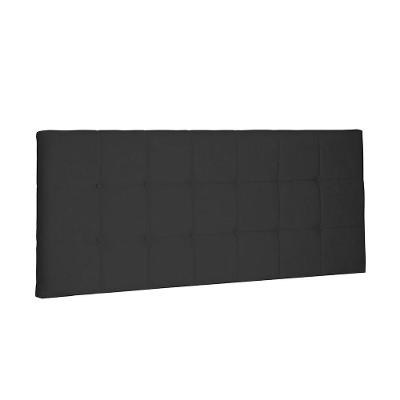Cabeceira Painel Verona Casal 140cm Suede Preto
