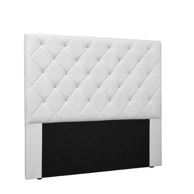 Cabeceira Tania Cama Box Solteiro 90Cm Corino Branco