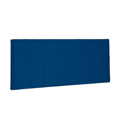 Cabeceira Painel Verona Solteiro 90cm Suede Azul Marinho