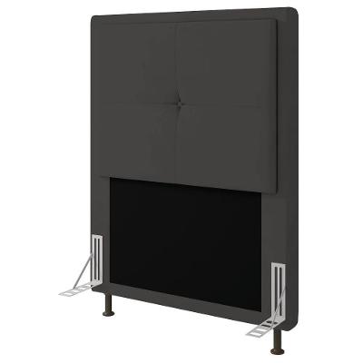 Cabeceira Ametista Cama Box Solteiro 90cm Suede Grafite