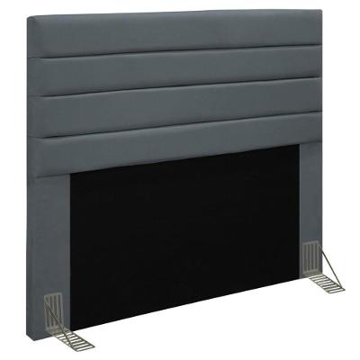 Cabeceira Casal 140Cm Rubi D10 Suede Cinza