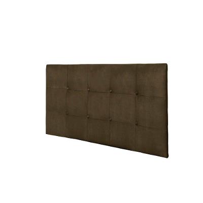 Painel Luna Cama Box Casal 140cm Suede Marrom