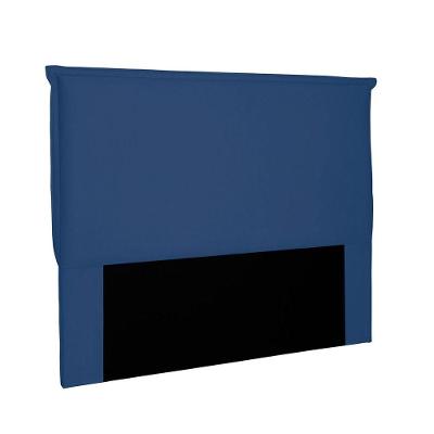 Cabeceira Garden Cama Box Solteiro 90Cm Suede Azul Marinho