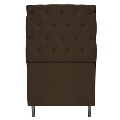 Cabeceira 90cm Solteiro Suede Marrom