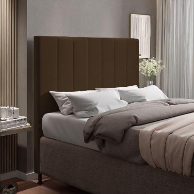 Cabeceira Cama Box Queen 160cm Suede Marrom
