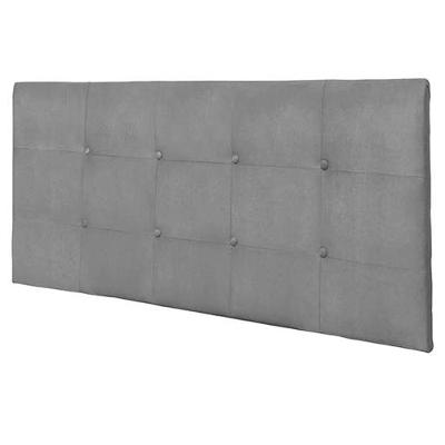 Painel Luna Cama Box King 193cm Suede Cinza