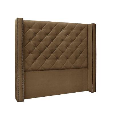 Cabeceira Vicenza Cama Box Solteiro 90Cm Suede Caramelo