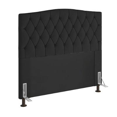 Cabeceira Greta Cama Box Casal 140cm Suede Preto