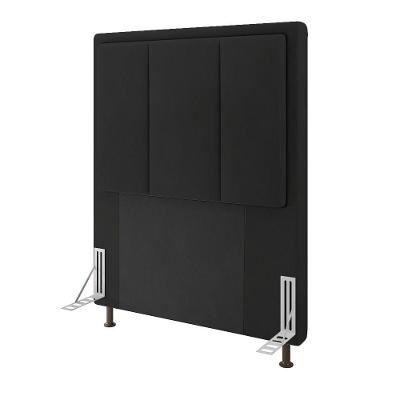 Cabeceira Opala Cama Box Solteiro 90cm Suede Preto