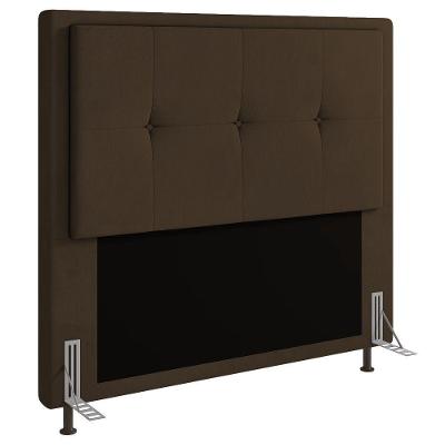 Cabeceira Ametista Cama Box Queen 160cm Suede Marrom