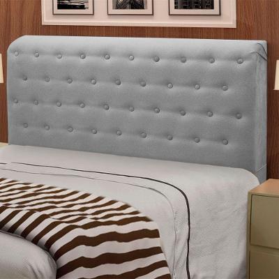 Cabeceira Cama Box Queen Casal 160cm Suede Cinza