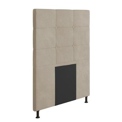 Cabeceira Cama Box Solteiro 90cm Suede Bege