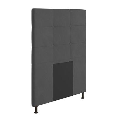 Cabeceira Cama Box Solteiro 90cm Suede Grafite