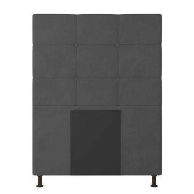 Cabeceira Cama Box Solteiro 90cm Suede Grafite