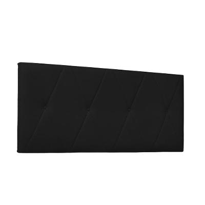 Cabeceira Aquilla Cama Box Casal 140 Cm Corino Preto