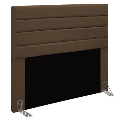 Cabeceira Rubi Cama Box Casal 140cm Suede Marrom