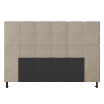 Cabeceira Cama Box Queen 160cm Suede Bege