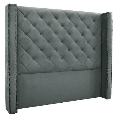 Cabeceira Queen 1,60m Vicenza Veludo Cinza Chumbo