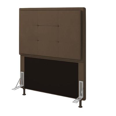 Cabeceira Onix Cama Box Solteiro 90cm Suede Marrom
