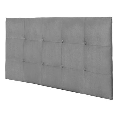 Painel Luna Cama Box Casal 140cm Suede Cinza
