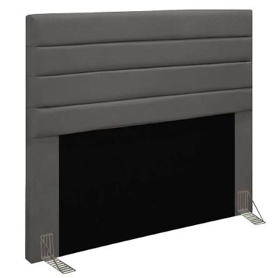 Cabeceira Rubi Cama Box Casal 140cm Suede Grafite