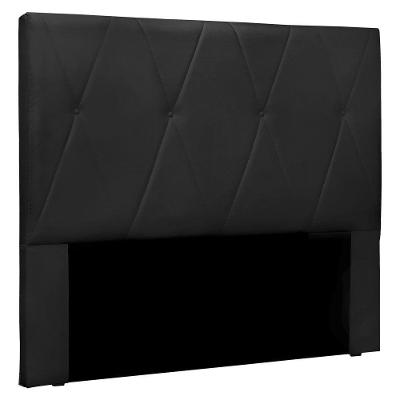 Cabeceira Casal 1,40m Aquilla Veludo - Pallazio Preto