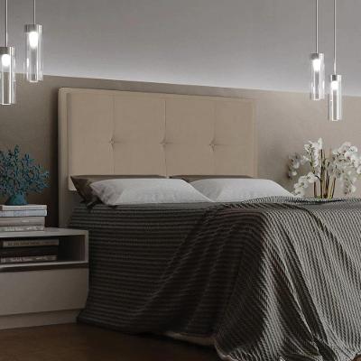 Cabeceira Ametista Cama Box Casal 140cm Suede Bege