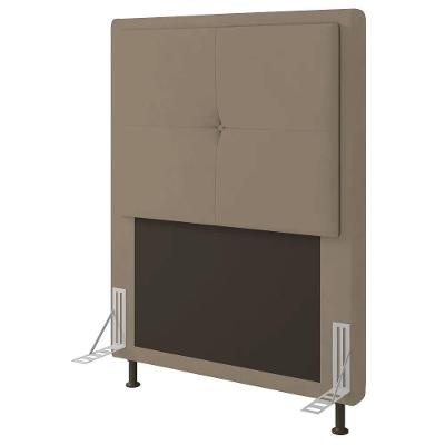 Cabeceira Ametista Cama Box Solteiro 90cm Suede Bege