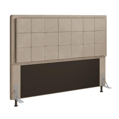 Cabeceira Onix Cama Box King 195cm Suede Bege