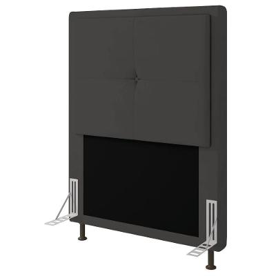 Cabeceira Ametista Cama Box Solteiro 90cm Suede Grafite