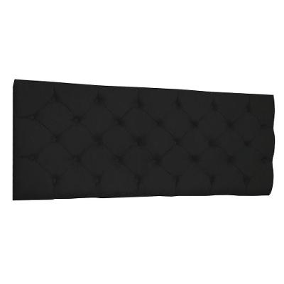 Cabeceira Painel Capitonê Solteiro 0,90m Jade Suede Cor Preto