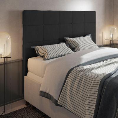 Cabeceira Cama Box King 195cm Suede Preto