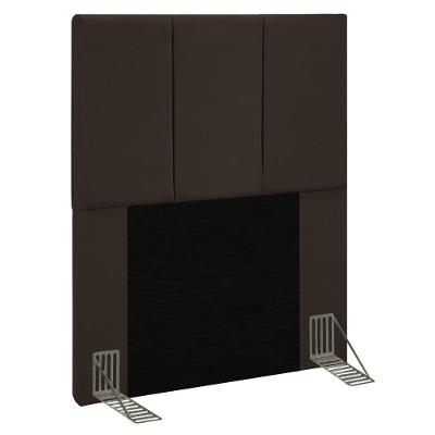 Cabeceira Solteiro 90Cm Pérola D10 Suede Marrom