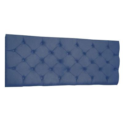 Cabeceira Painel Capitonê Queen 1,60m Jade Suede - Pallazio Cor Azul Marinho