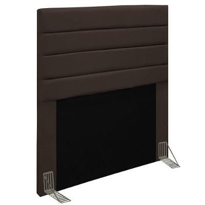 Cabeceira Solteiro 90Cm Rubi D10 Suede Marrom
