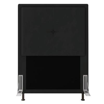 Cabeceira Ametista Cama Box Solteiro 90cm Suede Preto