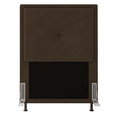 Cabeceira Ametista Cama Box Solteiro 90cm Suede Marrom
