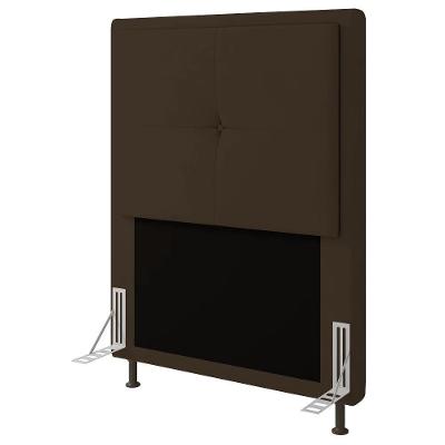 Cabeceira Ametista Cama Box Solteiro 90cm Suede Marrom