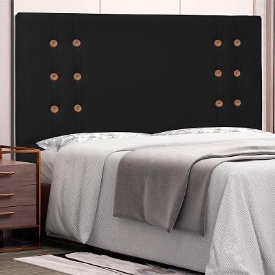 Cabeceira Gênova Para Cama Box Solteiro 90cm Corino Preto