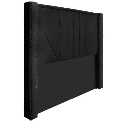 Cabeceira Casal 140cm Suede Preto