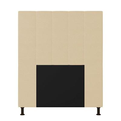 Cabeceira Cama Box Solteiro 90cm Corino Bege